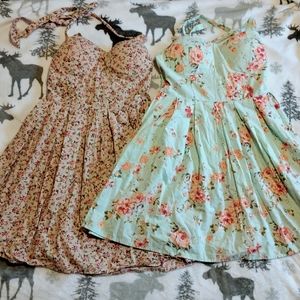 No Boundaries 2 Floral Dresses, M